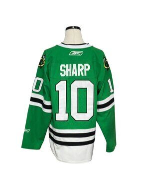 Reebok NHL Chicago Blackhawks Patrick Sharp Green St. Patricks Day Jersey SZ 50